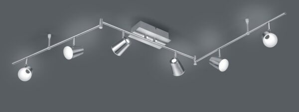 Trio 873110607 Narcos LED bodové svítidlo | Teplá bílá | 6x6W | Kov | Nikl
