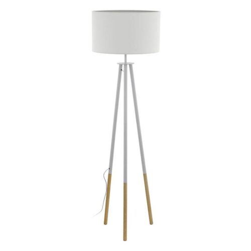Eglo 90049156 Bidford Stojací lampa | E27 | Bílá | Hnědá