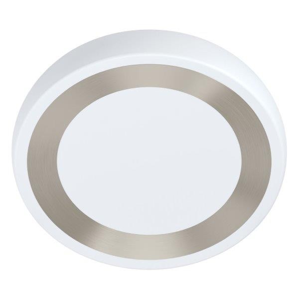 Eglo 90099108 Ruidera LED stropní svítidlo | Teplá bílá | Bílá | Kov | Stříbrná | 22W