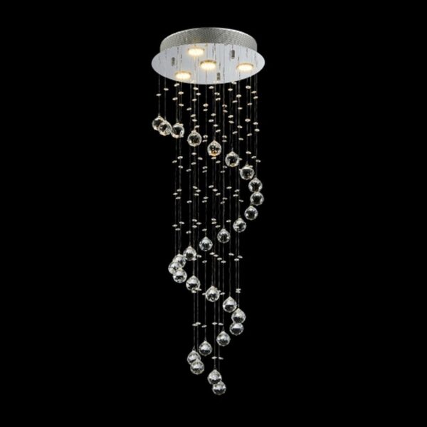 LUXERA 91062410 Coil Lustr | GU10 | Kov | Stříbrná
