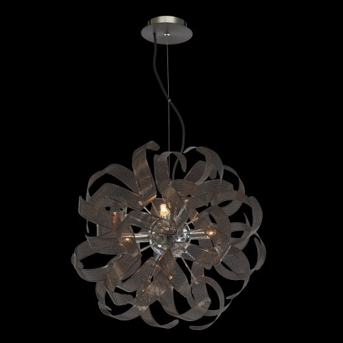 LUXERA 91064376 Ribbonett Lustr | G9 | Chrom | Hnědá | Kov