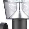 PREZENT 92066004 Dublin LED Nástěnné venkovní světlo | Přírodní bílá | 11=900lmW | Šedá