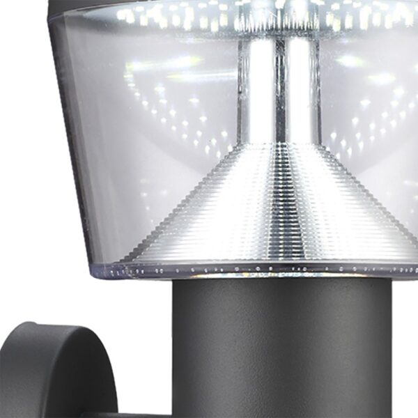 PREZENT 92066004 Dublin LED Nástěnné venkovní světlo | Přírodní bílá | 11=900lmW | Šedá