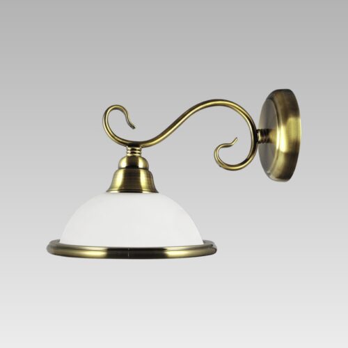 PREZENT 92075355 Viola Nástěnné svítidlo | E14 | Barevný kov | Bílá | Bronz