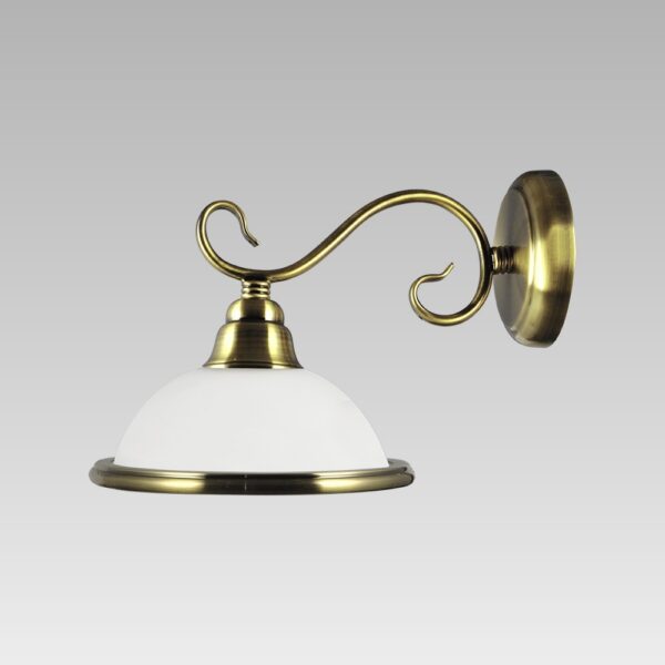 PREZENT 92075355 Viola Nástěnné svítidlo | E14 | Barevný kov | Bílá | Bronz