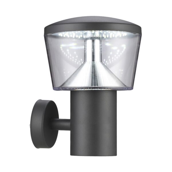 PREZENT 92066004 Dublin LED Nástěnné venkovní světlo | Přírodní bílá | 11=900lmW | Šedá