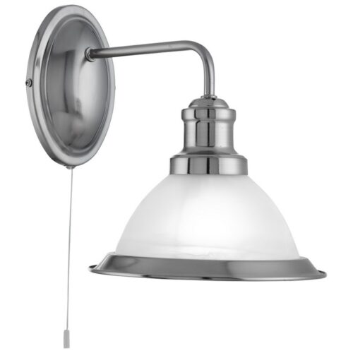 Searchlight 96001481SS Bistro Nástěnné svítidlo | E27 | Kov | Stříbrná