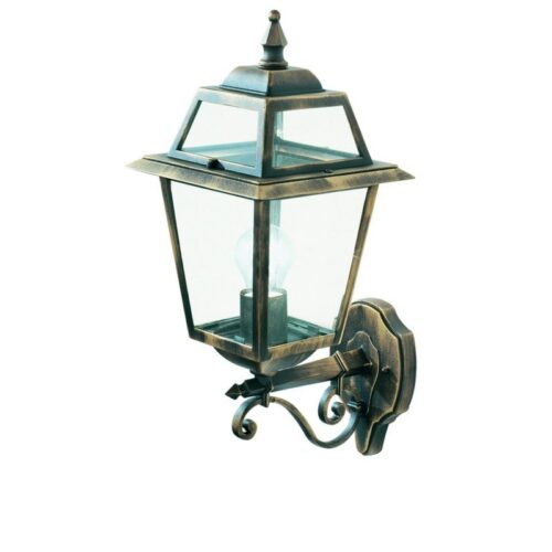 Searchlight 96001521 New Orleans Nástěnné svítidlo | E27 | Barevný kov | Černá | Zlatá