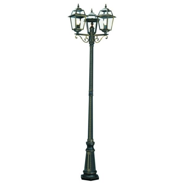 Searchlight 96001528-3 Stojací lampa | E27 | Barevný kov | Černá | Zlatá