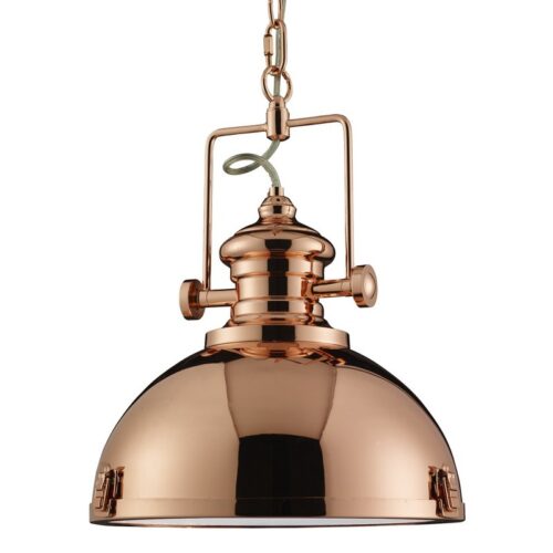 Searchlight 96002297CU Industrial Pendants Lustr | E27 | Barevný kov | Měď