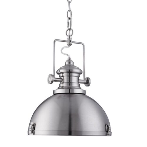 Searchlight 96002297SS Industrial Pendants Lustr | E27 | Kov | Stříbrná