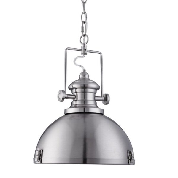 Searchlight 96002297SS Industrial Pendants Lustr | E27 | Kov | Stříbrná