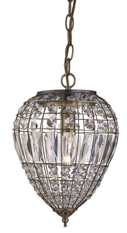 Searchlight 96003991AB Pendants Lustr | E14 | Barevný kov | Mosaz