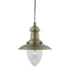 Searchlight 96005787AB Fisherman Lustr | E27 | Barevný kov | Mosaz