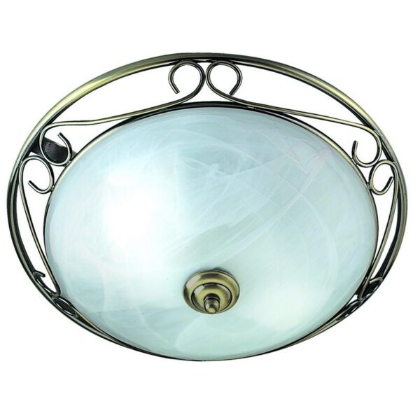 Searchlight 96006436 Flush Stropní svítidlo | E14 | Barevný kov | Mosaz