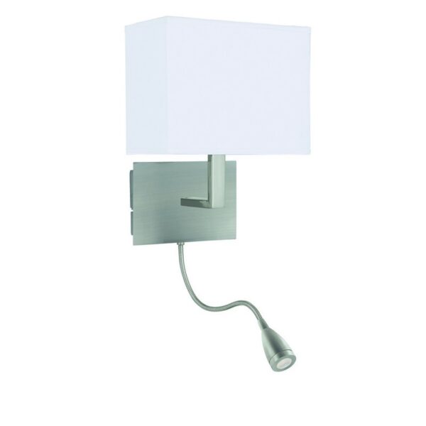 Searchlight 96006519SS Wall LED nástěnní svítidlo | Studená bílá | Kov | Stříbrná