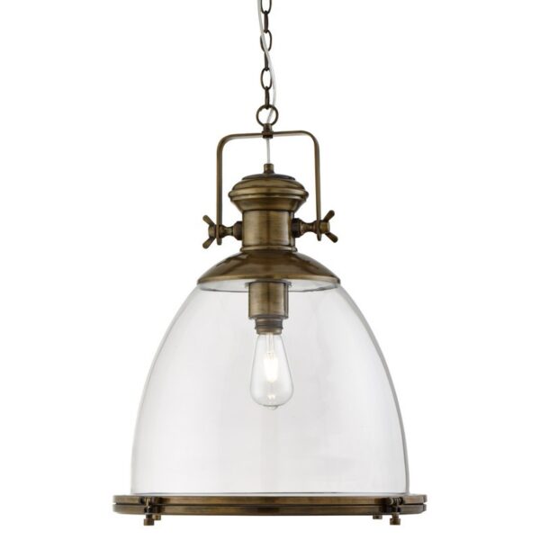 Searchlight 96006659 Industrial Pendants Lustr | E27 | Barevný kov | Mosaz