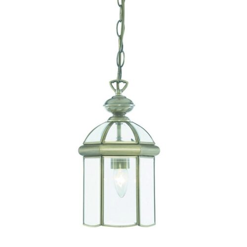 Searchlight 96007131AB Lanterns Lustr | E27 | Barevný kov | Mosaz