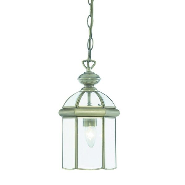 Searchlight 96007131AB Lanterns Lustr | E27 | Barevný kov | Mosaz