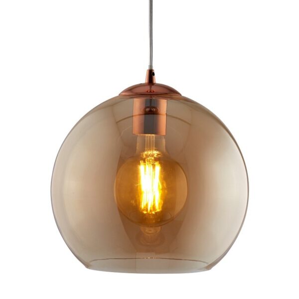 Searchlight 961632AM Balls Lustr | E27 | Barevný kov | Mosaz