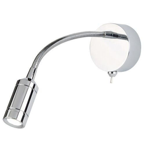 Searchlight 962256CC LED Nástěnní svítidlo s vypínačem | Teplá bílá | Chrom | Kov | 0.5W