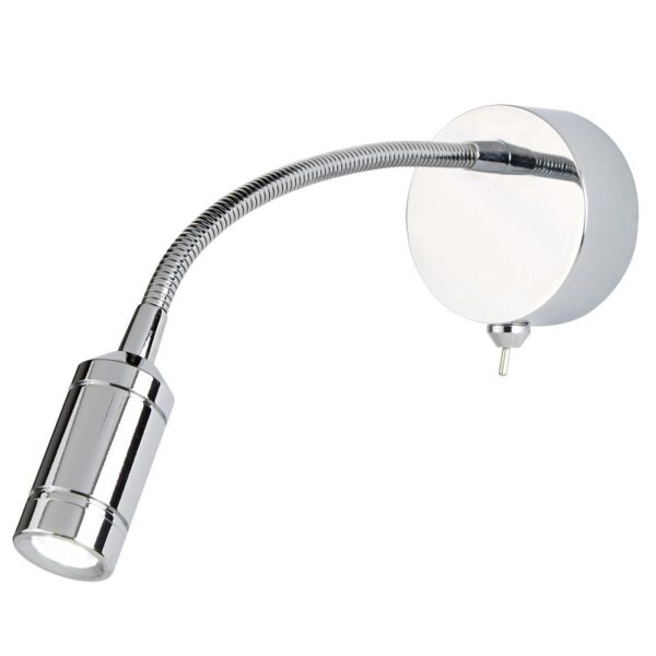 Searchlight 962256CC LED Nástěnní svítidlo s vypínačem | Teplá bílá | Chrom | Kov | 0.5W