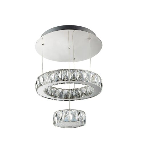 Searchlight 962328CC Clover LED Křišťálový lustr | Přírodní bílá | Chrom | Kov | 29W