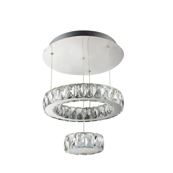 Searchlight 962328CC Clover LED Křišťálový lustr | Přírodní bílá | Chrom | Kov | 29W