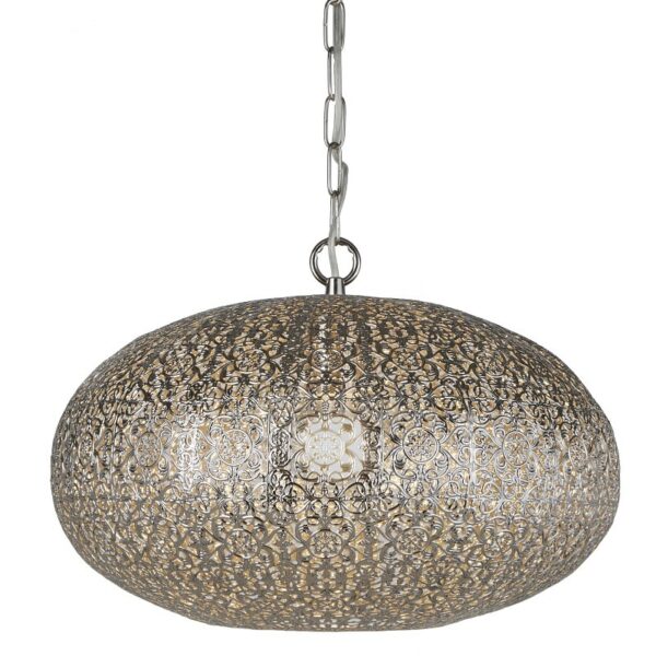 Searchlight 962672SS Fretwork Lustr | E27 | Chrom | Kov | Nikl
