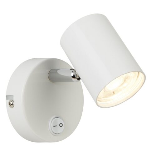 Searchlight 963171WH Rollo LED nástěnní svítidlo | Teplá bílá | Bílá | Chrom | Kov