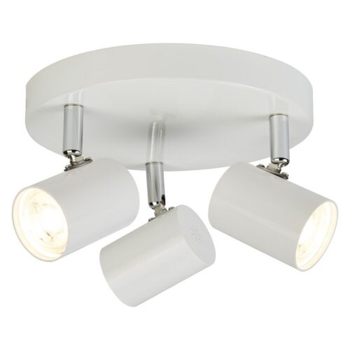 Searchlight 963173WH Rollo LED Přisazené stropní svítidlo | Teplá bílá | Bílá | Chrom | Kov