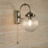 Searchlight 963259AB Belvue Nástěnné svítidlo | E14 | Barevný kov | Mosaz