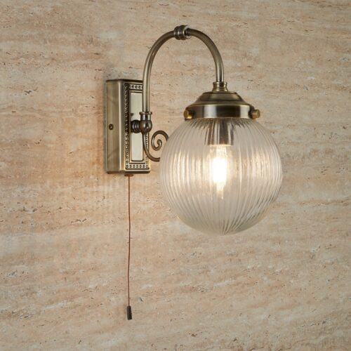 Searchlight 963259AB Belvue Nástěnné svítidlo | E14 | Barevný kov | Mosaz