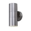 Searchlight 965008-2-LED LED Nástěnné venkovní světlo | Teplá bílá | Kov | Nerez | 2x3W