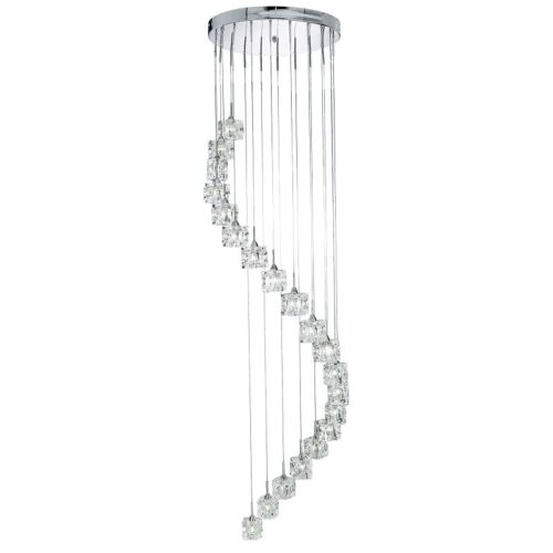 Searchlight 966720-20-LED LED Křišťálový lustr | Teplá bílá | Chrom | Kov | 20x3W