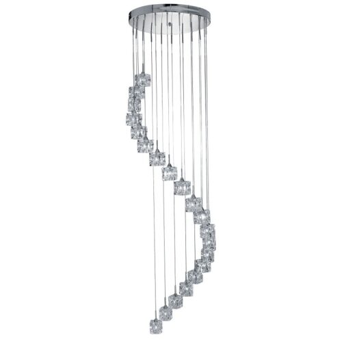 Searchlight 967820-20-LED LED Křišťálový lustr | Teplá bílá | Chrom | Kov | 20x3W