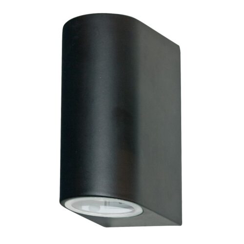 Searchlight 968008-2BK-LED LED Nástěnné venkovní světlo | Teplá bílá | Černá | 2x3W