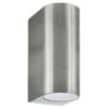 Searchlight 968008-2SS-LED LED Nástěnné venkovní světlo | Teplá bílá | Kov | Stříbrná | 2x3W