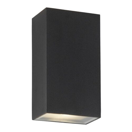 Searchlight 968852BK Outdoor LED Nástěnné venkovní světlo | Přírodní bílá | Bílá | Černá | Kov | Stříbrná | 2x3W