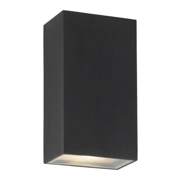 Searchlight 968852BK Outdoor LED Nástěnné venkovní světlo | Přírodní bílá | Bílá | Černá | Kov | Stříbrná | 2x3W
