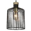 Searchlight 969413BK Bird Cage Lustr | E27 | Barevný kov | Černá | Mosaz