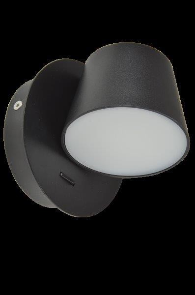 Azzardo AZ2565 Ramona Switch LED nástěnní svítidlo | Teplá bílá | 6W | Černá