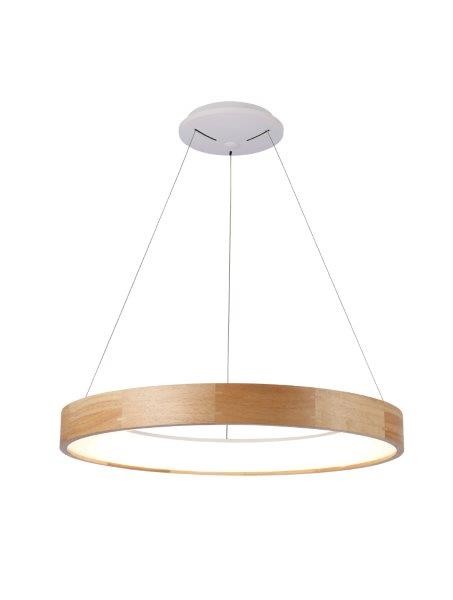 Azzardo AZ2699 Silvam Pendant LED Dřevěný lustr | Teplá bílá | 50W