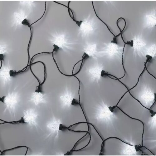 Emos D5ZC01 LED vánoční světelný řetěz – šišky Retro 9,8m 3,6W | 50LED | IP44 - 8 módů, studená bílá, zelená