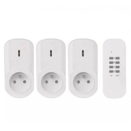 Emos P0070 dálkově ovládané zásuvky + dálkový ovladač - set 3 zásuvky, bílá