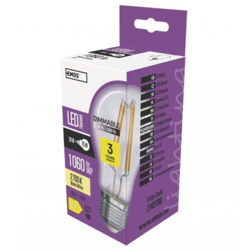 EMOS Z74270D LED žárovka E27 | Teplá bílá | 8,5W