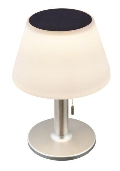 Globo 33548 Solar LED stolní lampička | Teplá bílá | Bílá | Kov | Nerez | 10x0,2W