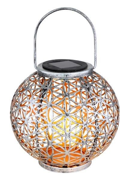 Globo 36741 Solar LED venkovní svítidlo | Teplá bílá | Kov | Stříbrná | 0,06W