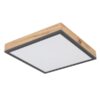 Globo 416080WD1 Doro LED stropní svítidlo | Teplá bílá | Černá | Dřevo