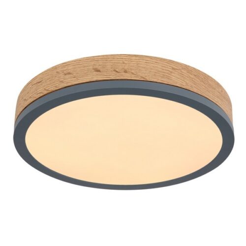 Globo 416080WD1R Doro LED stropní svítidlo | Teplá bílá | Dřevo | Šedá